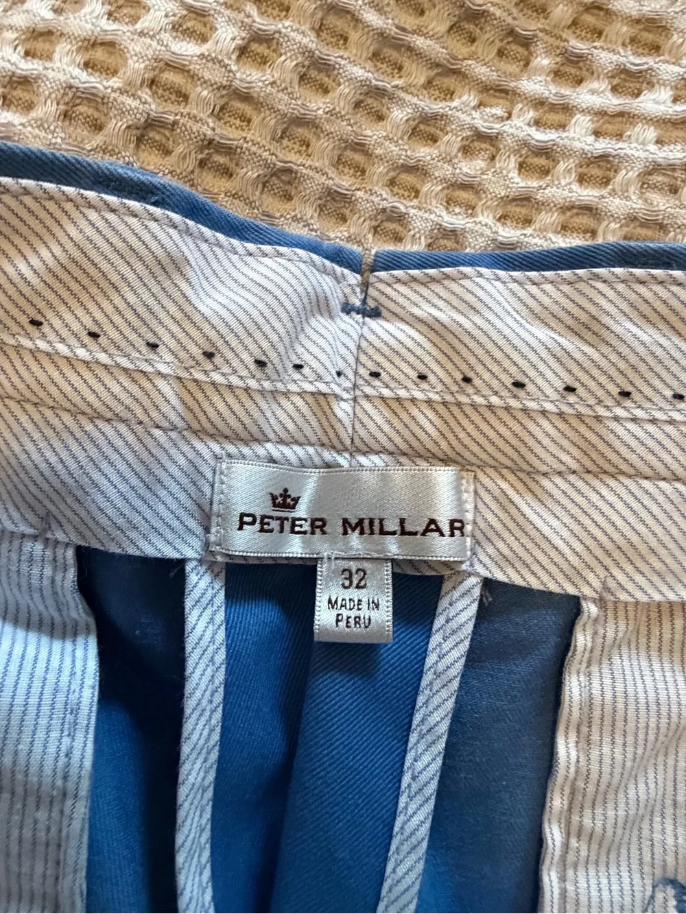 Peter Millar Men's Blue Chino Pants